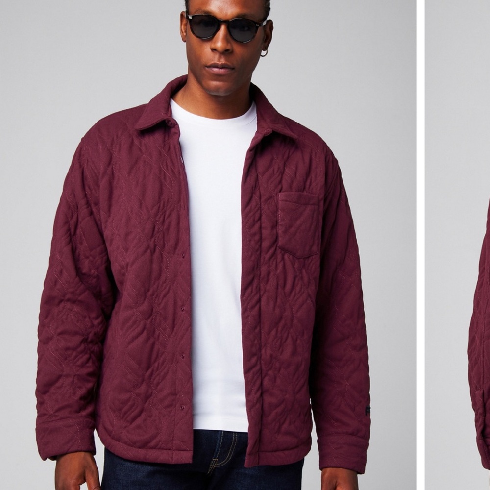 NWT Fabletics Quilted flannel shirt jacket